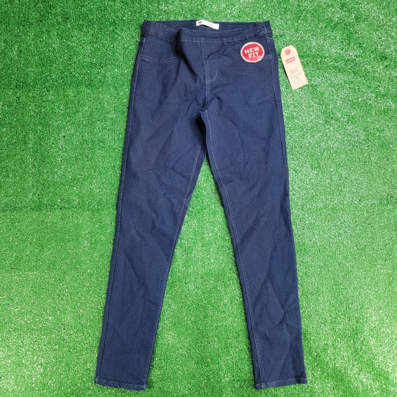 Levi's Girl's Pull On Denim Leggings Size 12 Regular Blue Adjustable Fit New - Picture 1 of 10